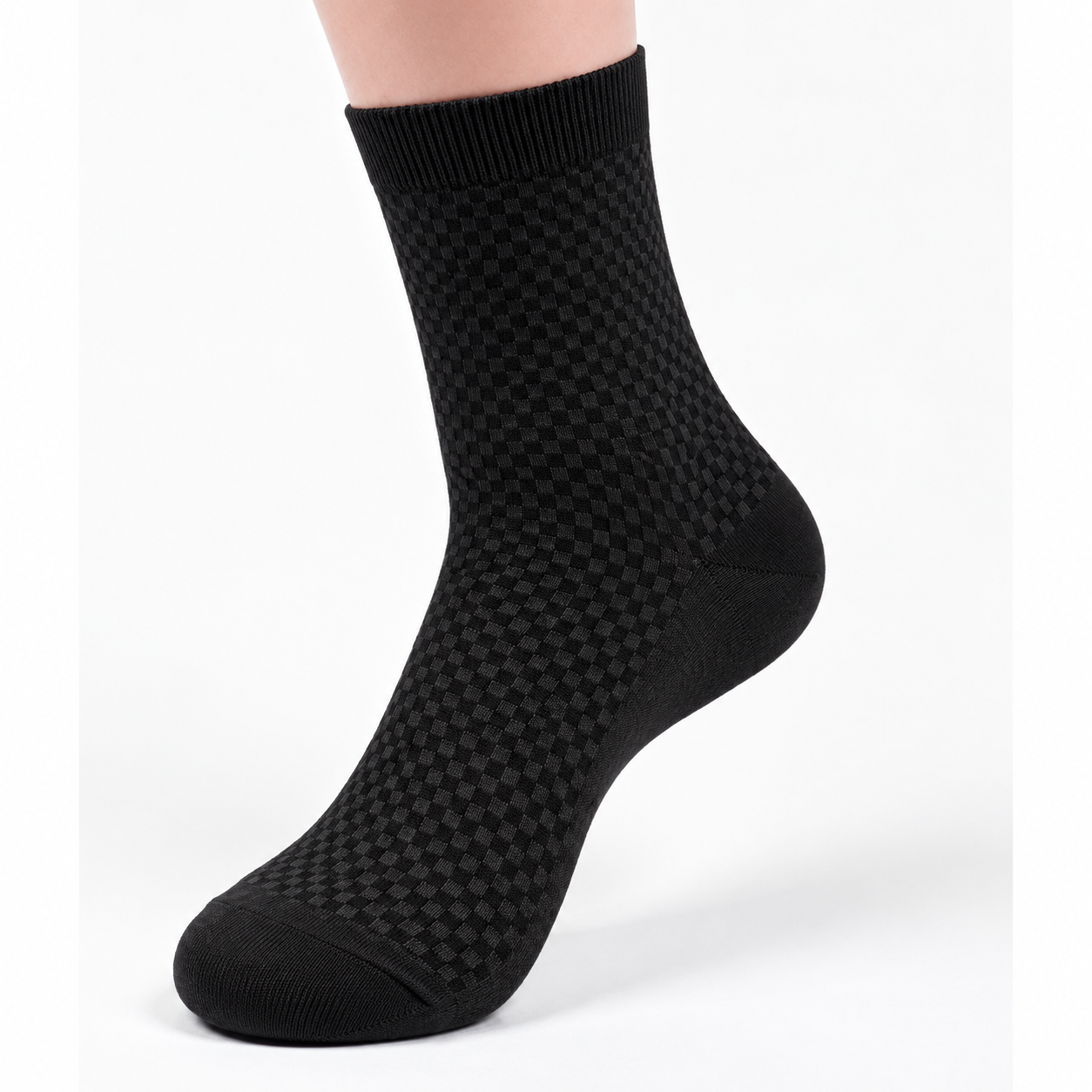 Diamond-Pattern Business Socks