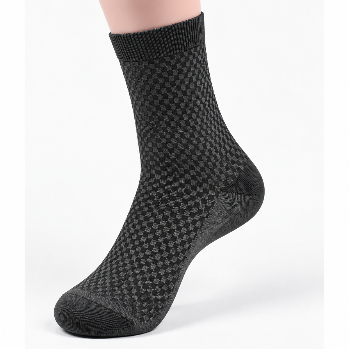 Diamond-Pattern Business Socks