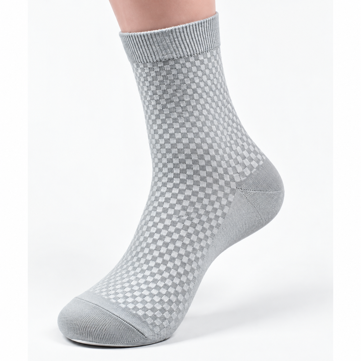 Diamond-Pattern Business Socks